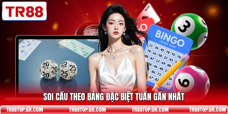 Soi cầu theo bảng đặc biệt tuần gần nhất